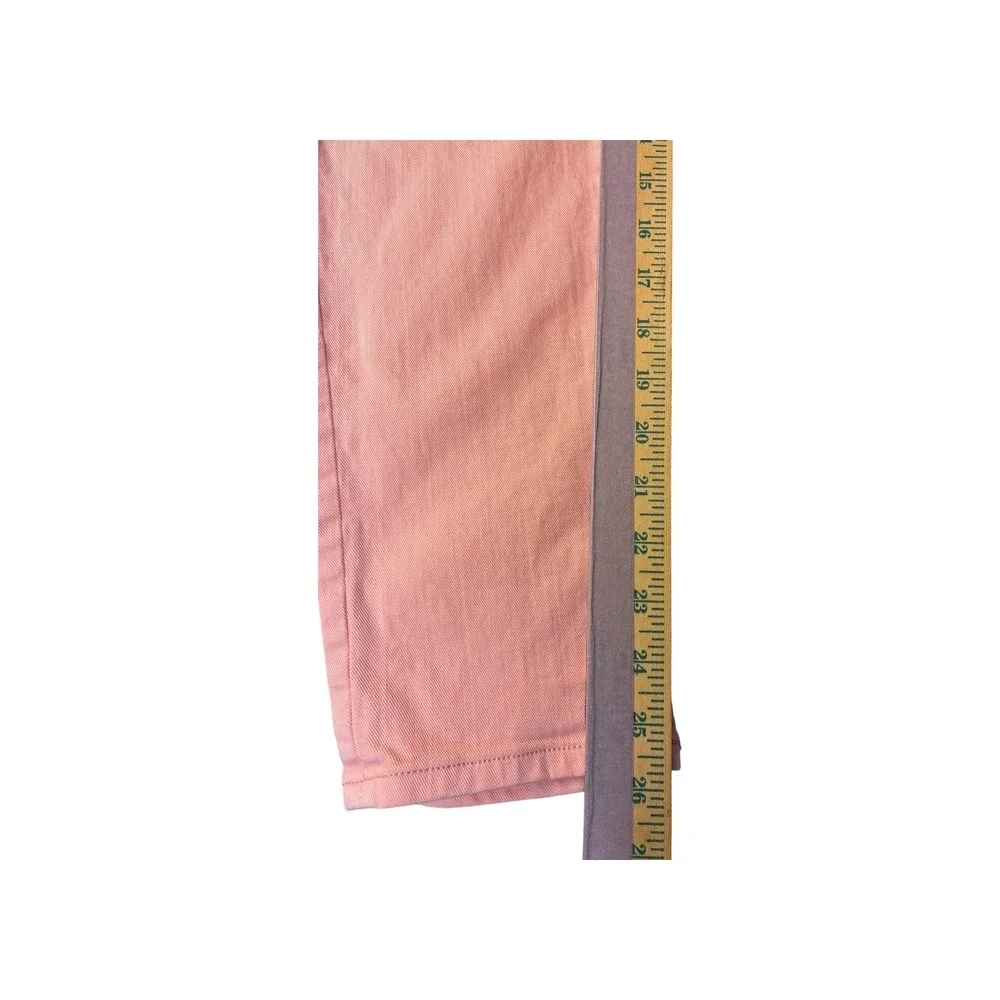 LOFT Marisa‎ Fit Cropped Straight Leg Jeans Peach Coral Color Size 29x8